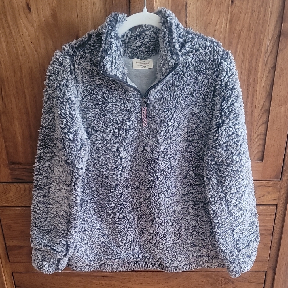 Cozy Gray Sherpa Pullover Sweater